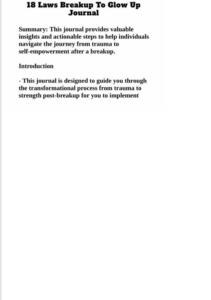 18 Laws of Breakup to Glow Up