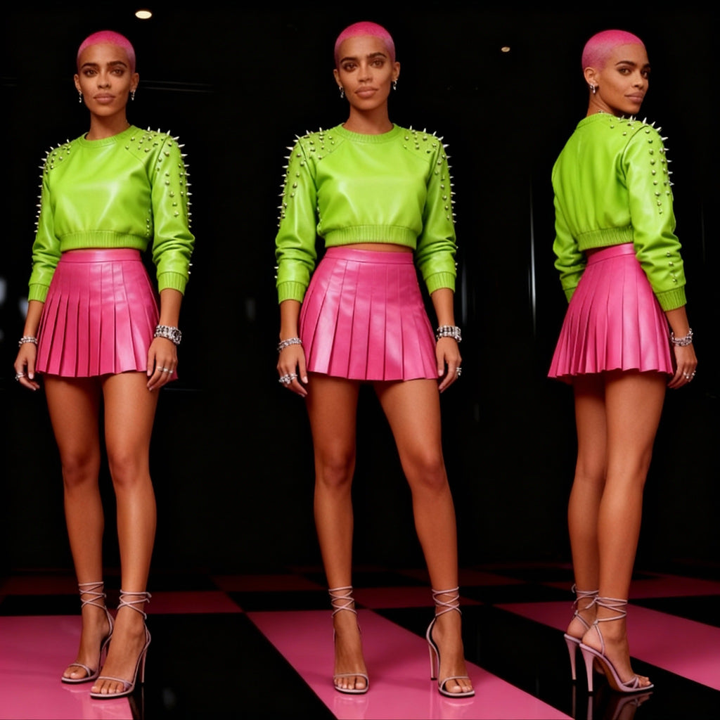 DEMBOW SET: Pu leather & Leather mix made to order Bespoke